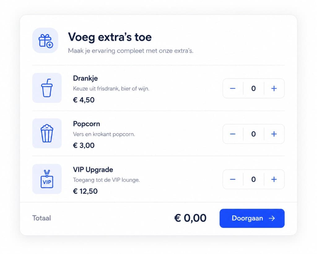 Add-ons and extras during checkout